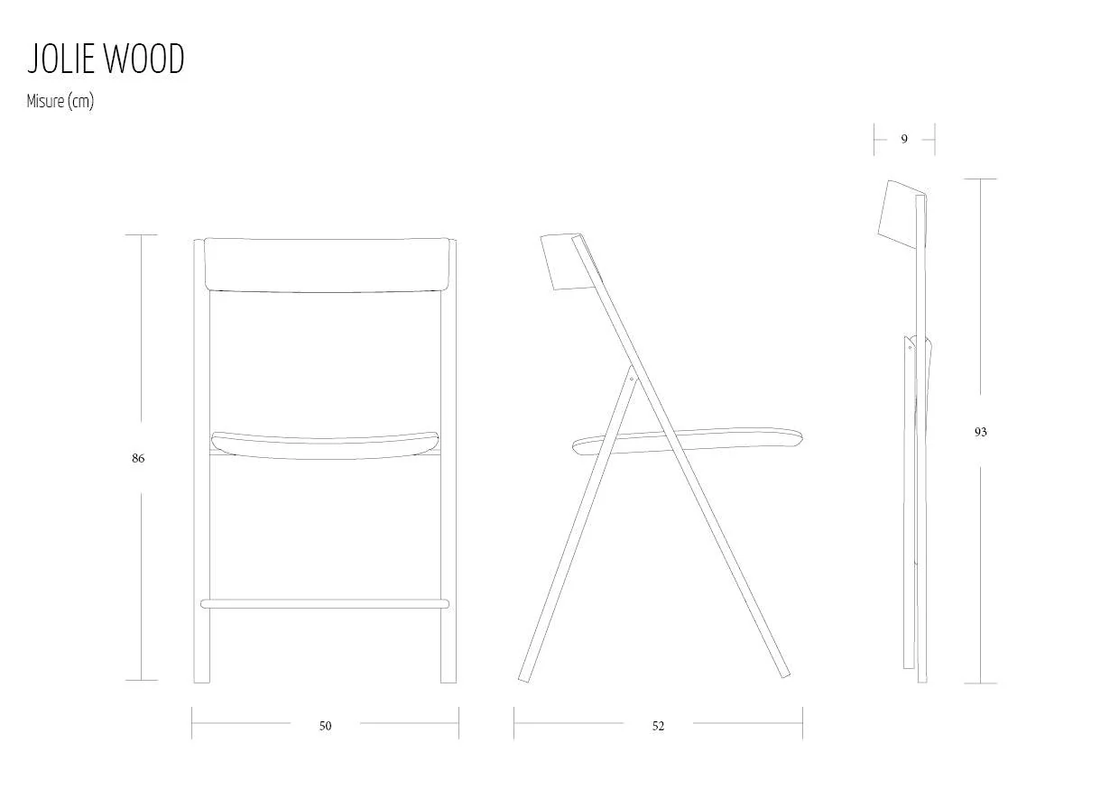 Joe wooden folding chair - Image 5