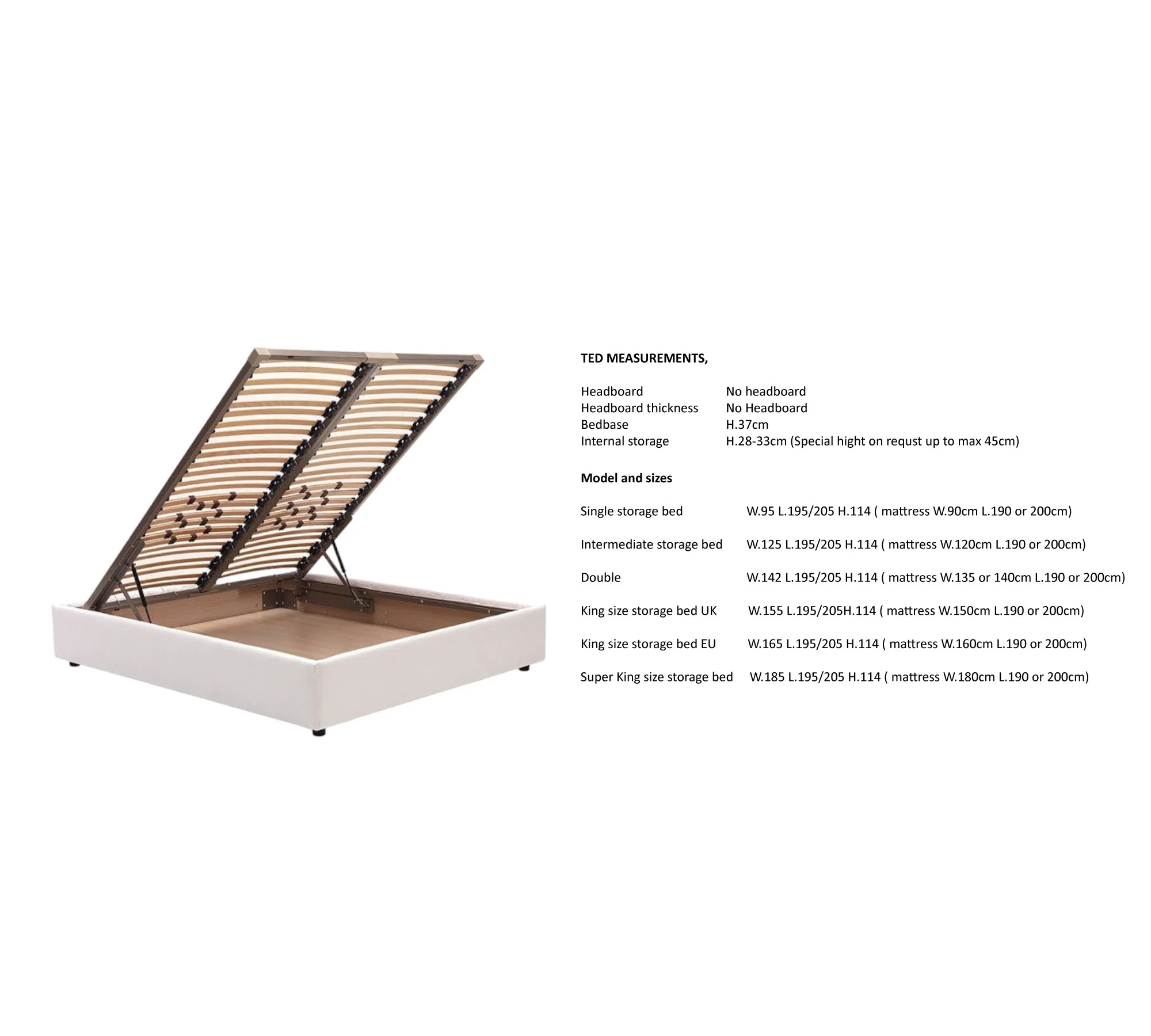Ted Storage bed New - Image 6